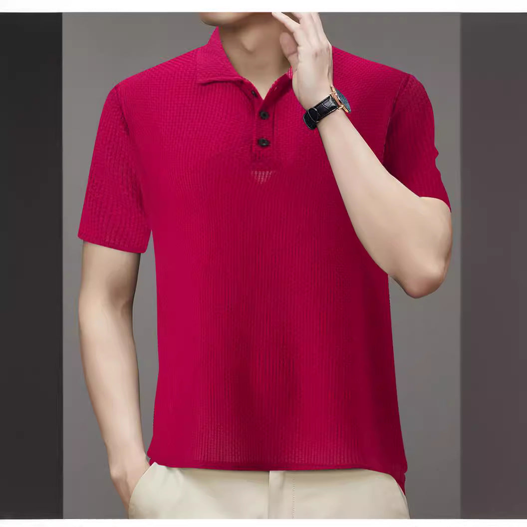 Herre Struktureret Poloshirt med kort ærme Stilla