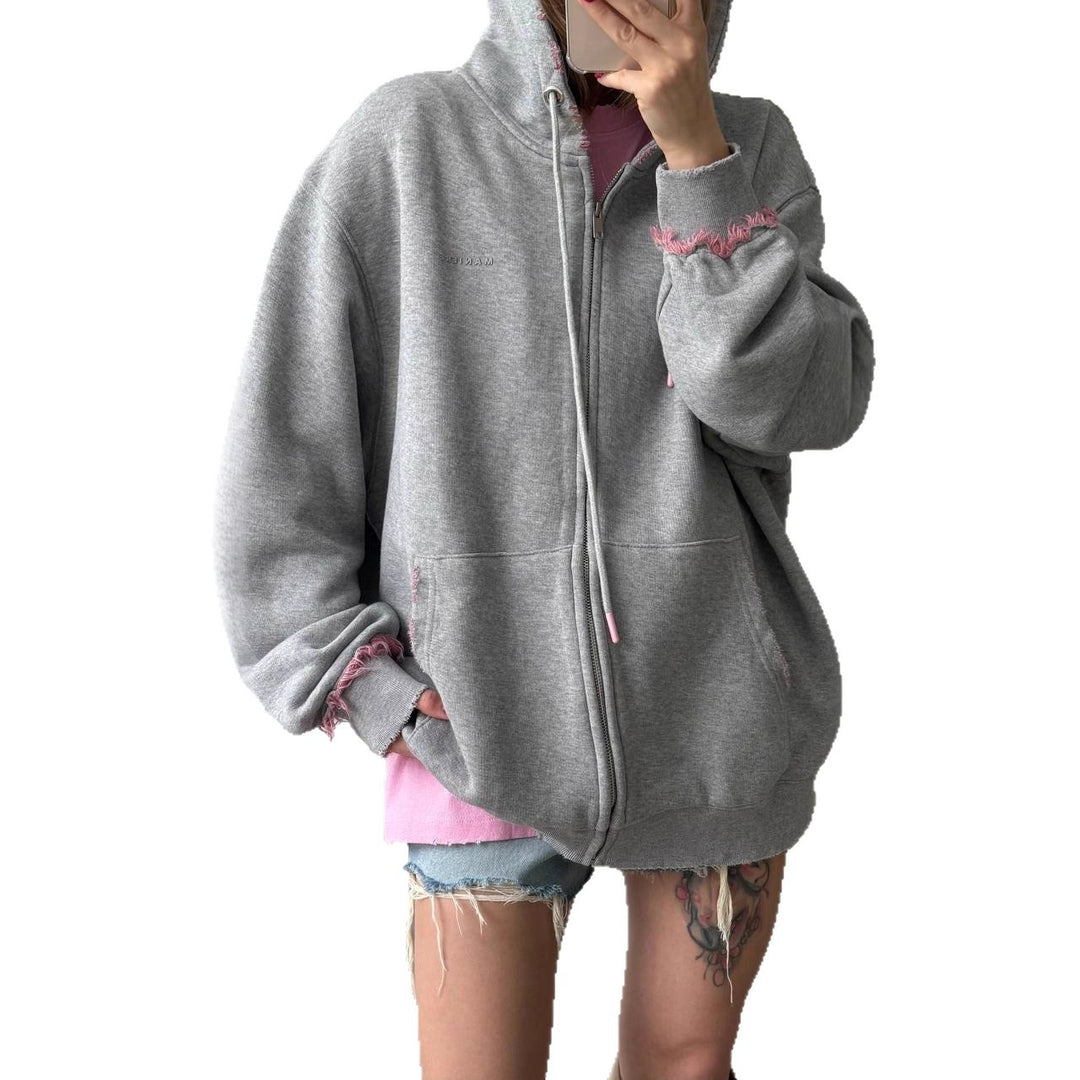 Kvinder Komfortabel Oversized Hoodie med Mode Fringe Stilla