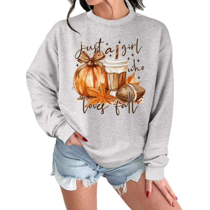 Kvinders sweatshirt med efterårsmotiv og inspirerende print Stilla