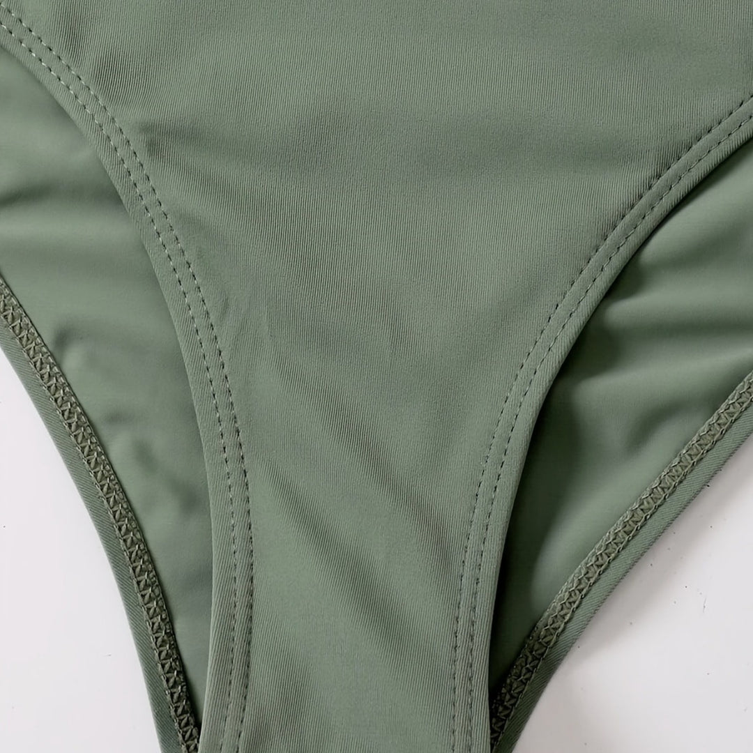 Dame bikini-sæt med komfortabel høj talje og stilfuldt stribemønster Stilla