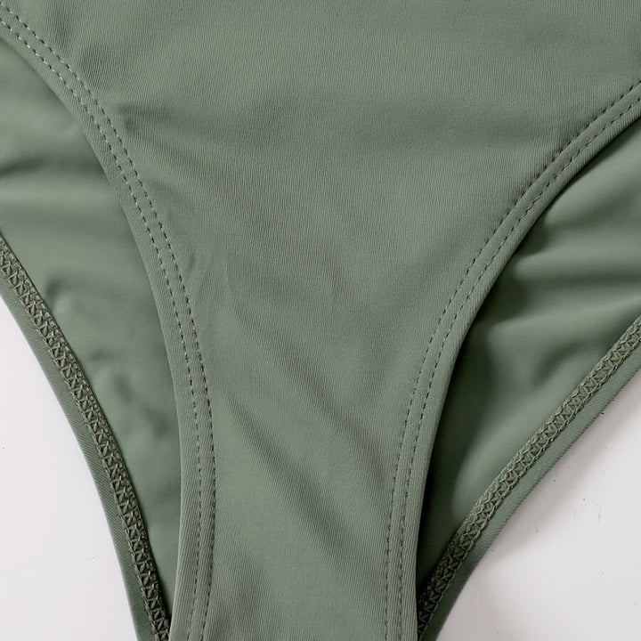 Dame bikini-sæt med komfortabel høj talje og stilfuldt stribemønster Stilla