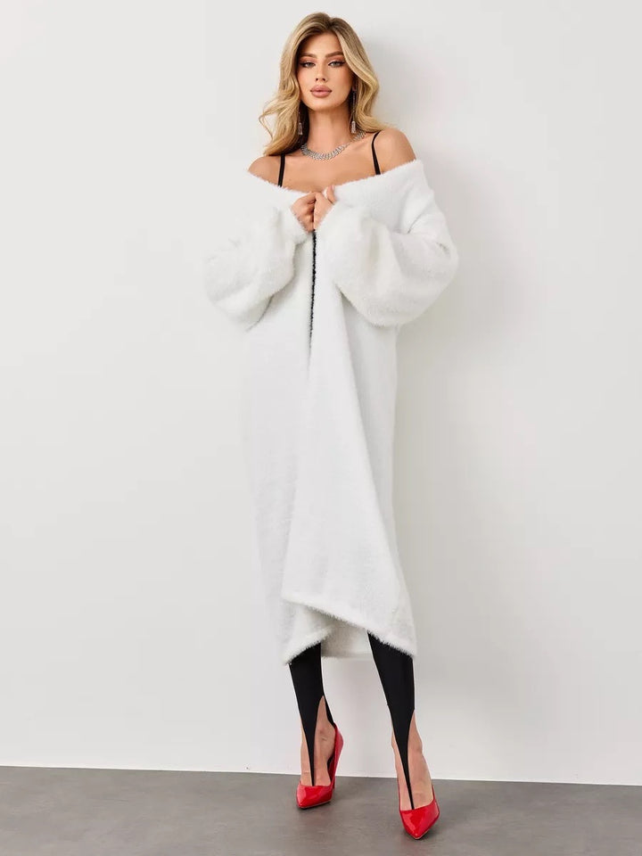 Femme Soft Fuzzy Åben Forside Cardigan Stilla