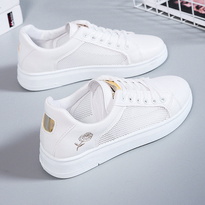 Dame Plateau-Sneakers med glamorøs Metallic-detalje og behageligt indre foder Stilla