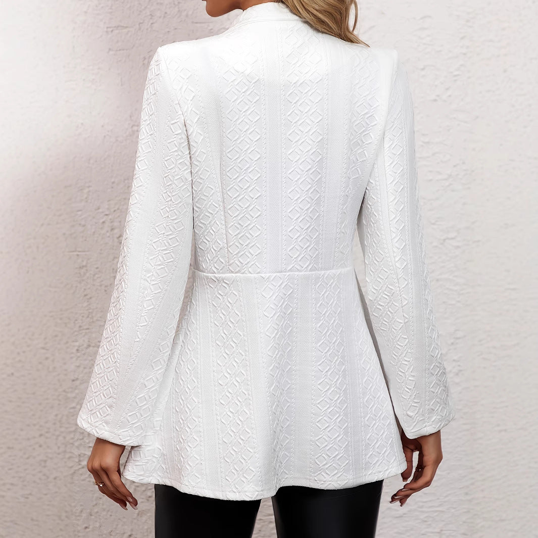 Dame elegant strikblazer med moderigtige mønsterkombination Stilla