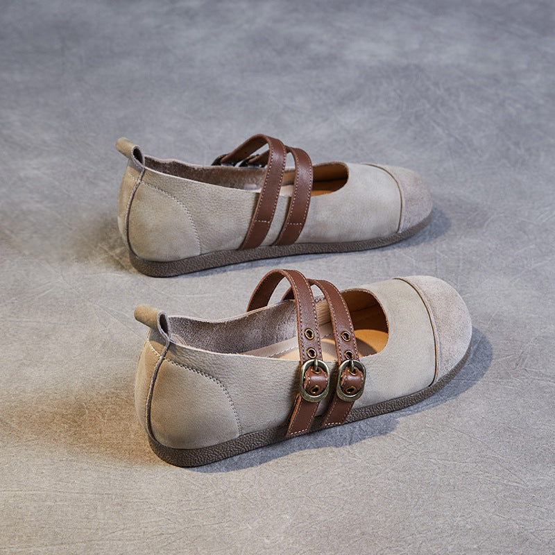Dame Stilfulde Mary Jane Ballerinas med justerbare stropper Stilla