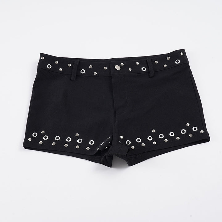 Dame modische shorts med metaløjer Skovae