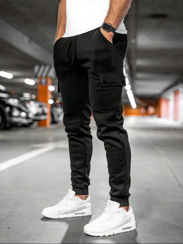 Herre moderne Cargo-joggingbukser med elastisk talje og praktiske lommer Stilla