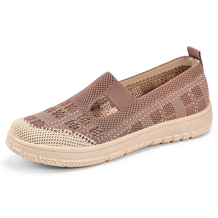 Femme Stilfulde Slip-On Gå-sko med åndbart Mesh-design Stilla