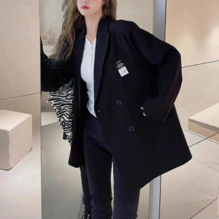 Kvinders oversized blazer med tekstureret stof Stilla