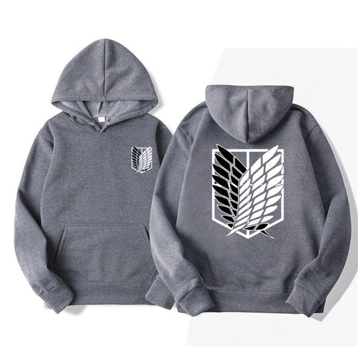 Dame hoodie med moderne anime design og praktisk kengurulomme Skovae