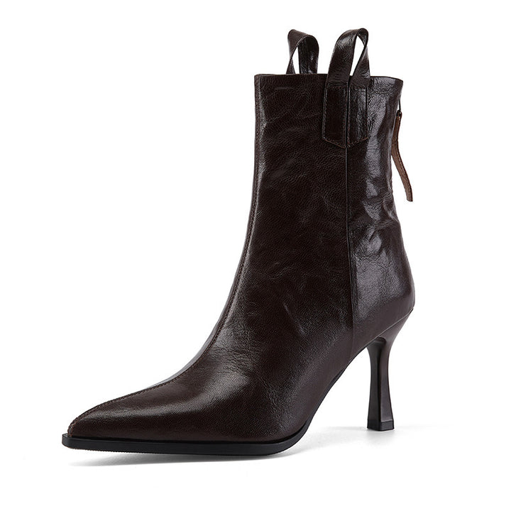 Femme Spidsesko-Stiletto-ankelboots med sidelukning og løftedetalje Stilla