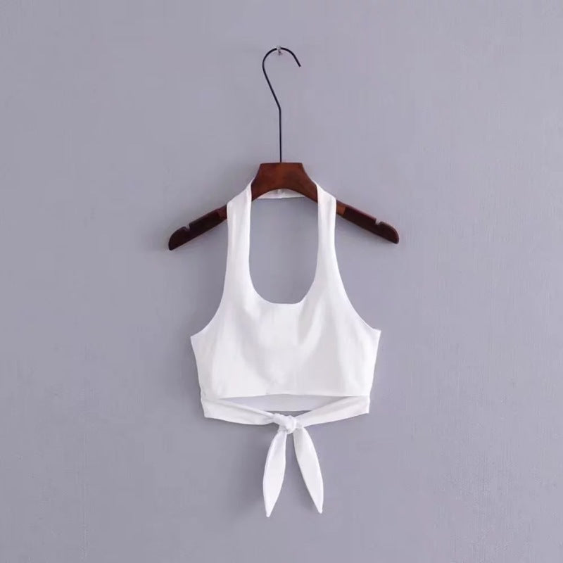 Dame Sport Crop Top med moderne bånd detalje Stilla
