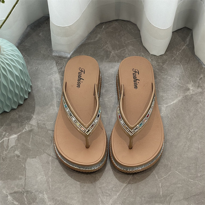 Dame Elegant og glitrende Tå-sandaler med høj kvalitet komfort Stilla