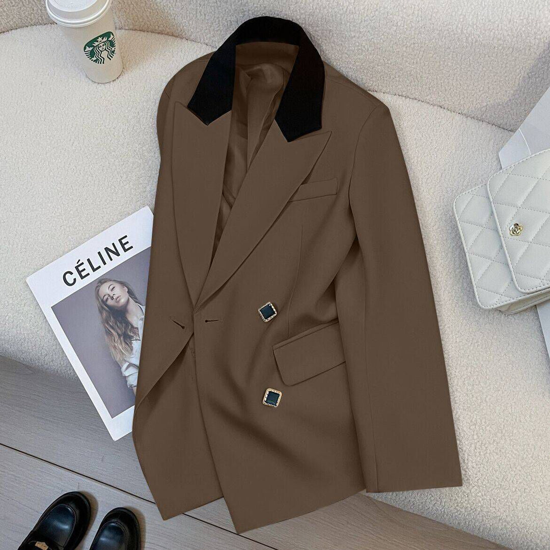 Kvinders elegante og moderne dobbeltradet blazer Stilla