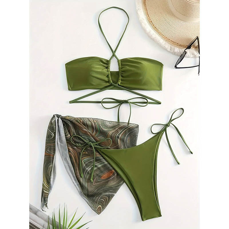 Dame Chic Strop-Bikini-Sæt med stilfuld Vævning Stilla