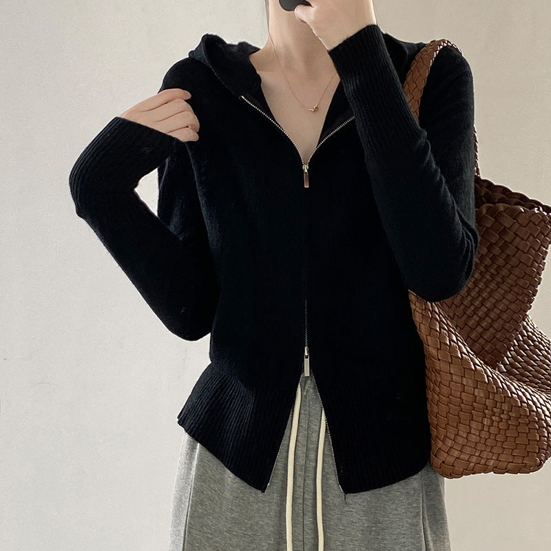 Femme Soft Knit Zip-Up Hoodie Stilla