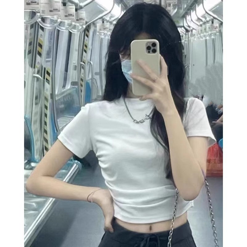 Femme Kortærmet Cropped Top Stilla
