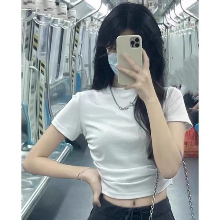 Femme Kortærmet Cropped Top Stilla