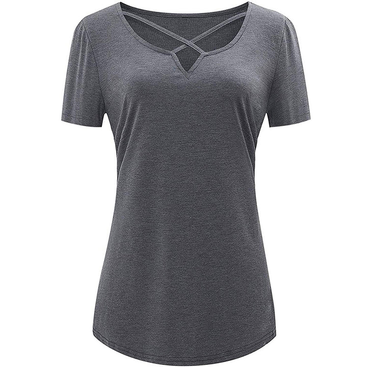 Dame Fritid Crisscross V-udskæring Top Stilla