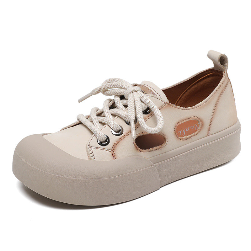 Kvinder Fritids Snøresneaker med åndbart Cut-Out-design Stilla