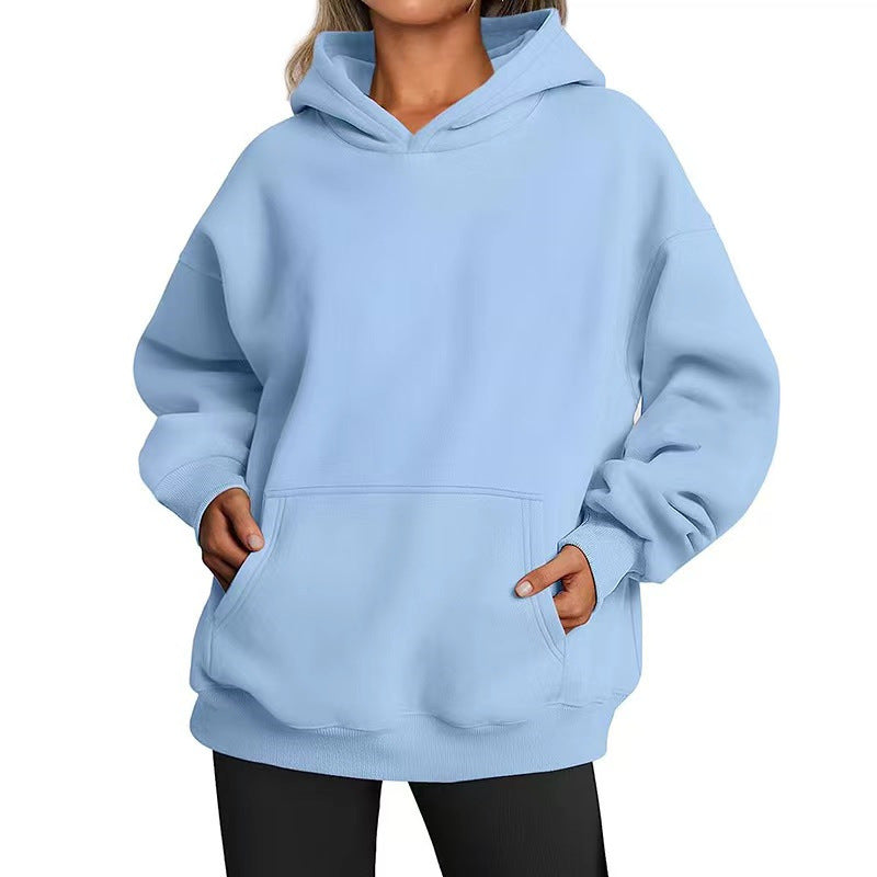 Kvinders oversized hoodie med praktiske kængurulommer og blød indvendig foring Skovae