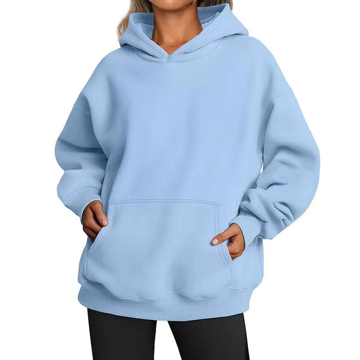 Kvinders oversized hoodie med praktiske kængurulommer og blød indvendig foring Skovae