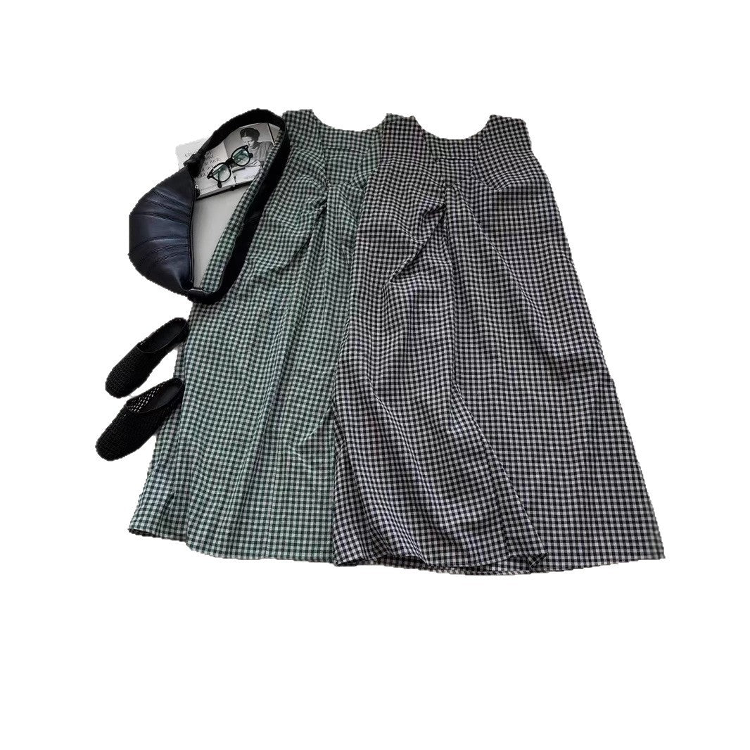 Femme Elegante Gingham Maxi Kjole Stilla