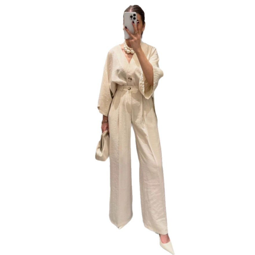 Dame Elegant og afslappet Blazer-bukser-outfit Stilla