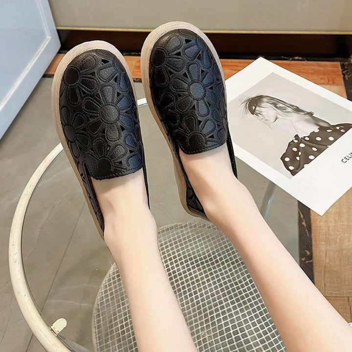 Dame Slip-On Sko med blomstret design og skridsikker sål Stilla