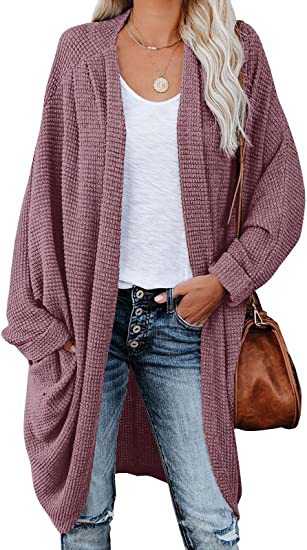 Dame hyggelig strikjakke med oversized snit Stilla