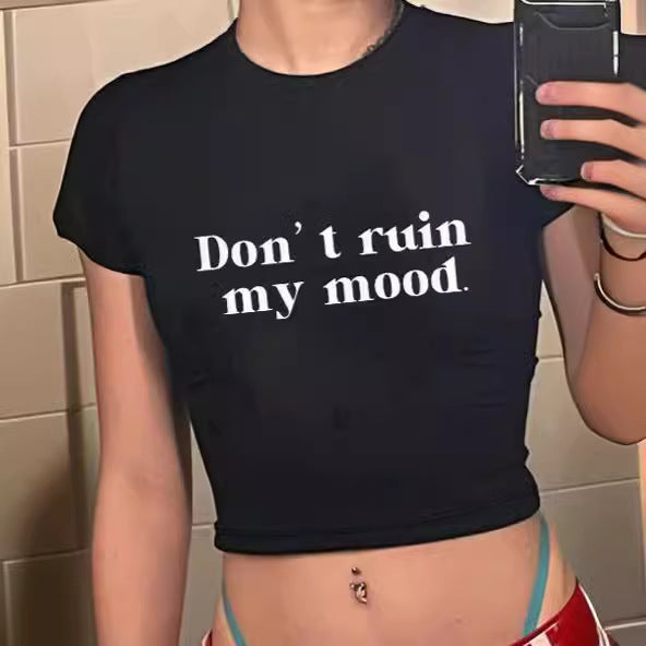 Dame Crop-Top med innovativt edderkopp-net design Skovae