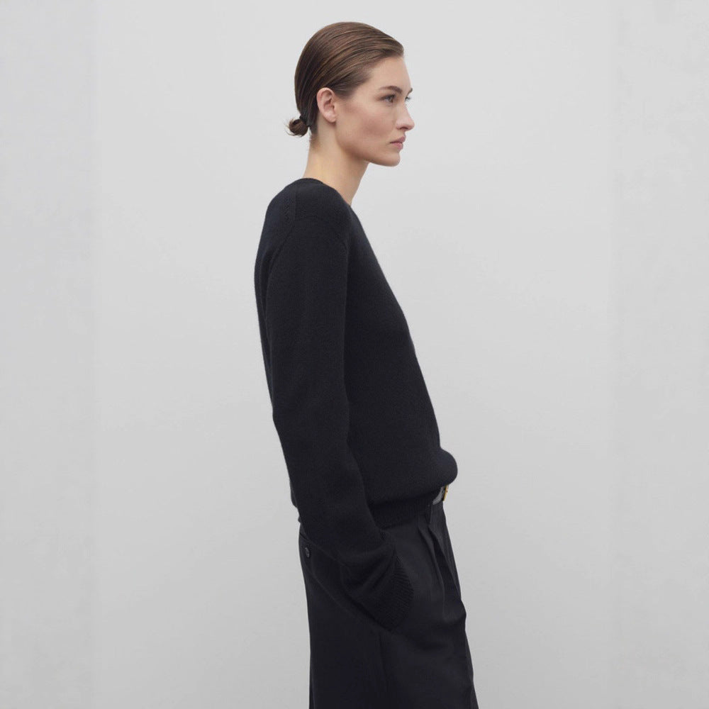 Damer finstrikket sweater lavet af høj kvalitet uld Stilla