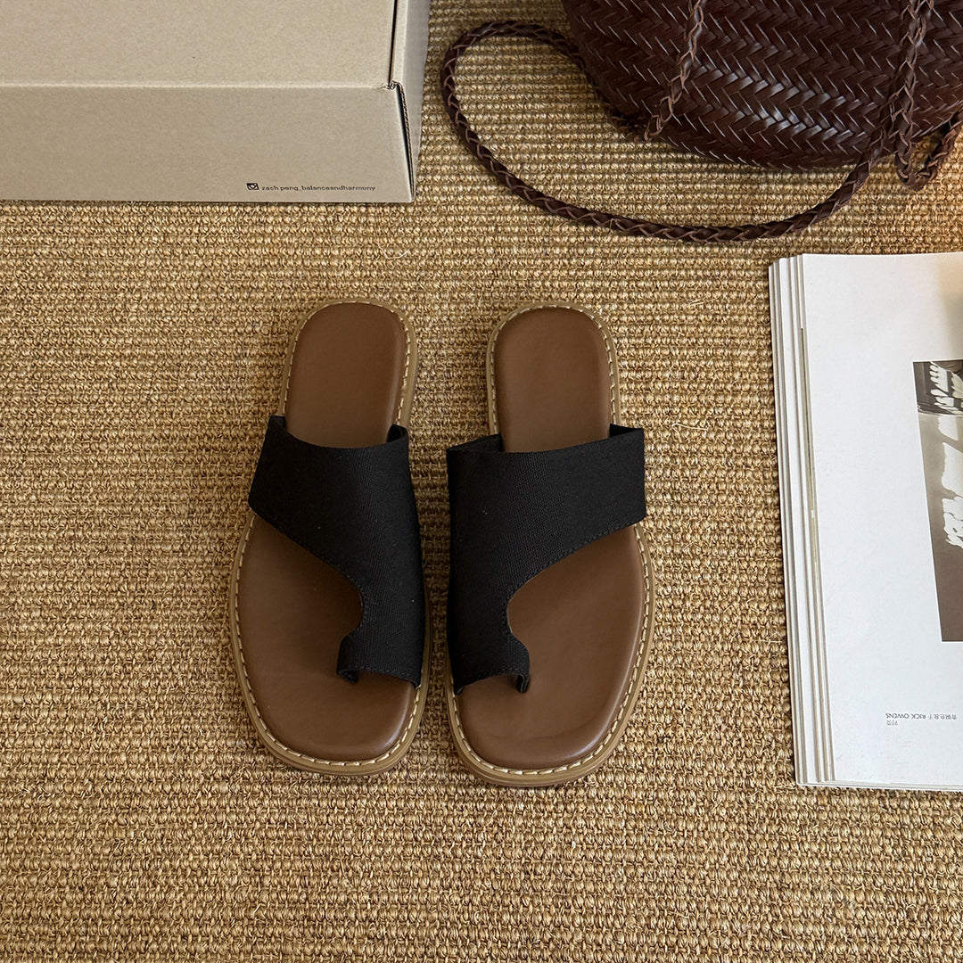 Dame Casual Tanga Slide Sandaler med polstret fodbed Stilla