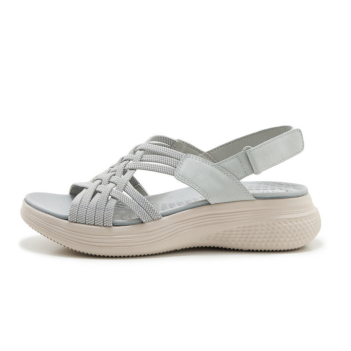 Dame mode sandaler med elastiske remme og dämpende sål Stilla