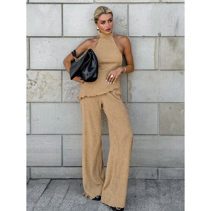 Femme Elegante Flæse Strik Maxi Kjole Stilla