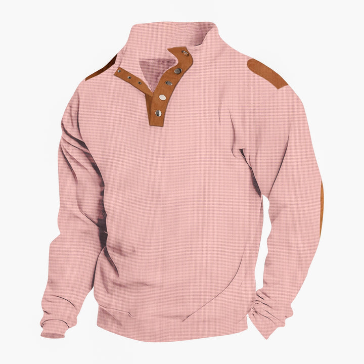 Herre afslappet pullover med moderne krave Stilla