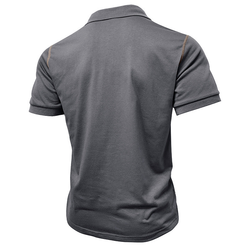 Herren polo shirt med trendy design og åndbart stof Stilla