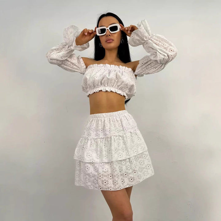Dame top i lace Stilla