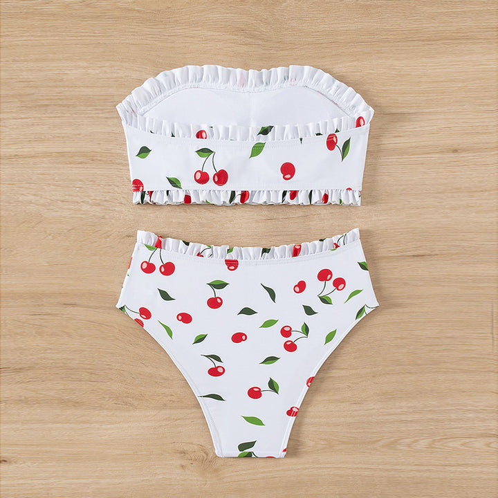 Dame Bikini-sæt med voluminøse flæser og frugtagtigt design Stilla