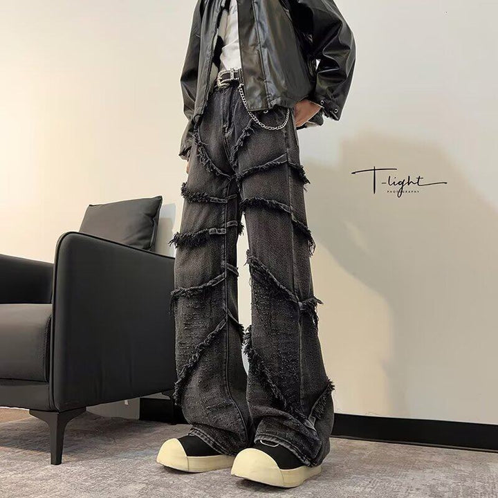 Herrer Distressed Bred Ben Cargo Jeans Stilla