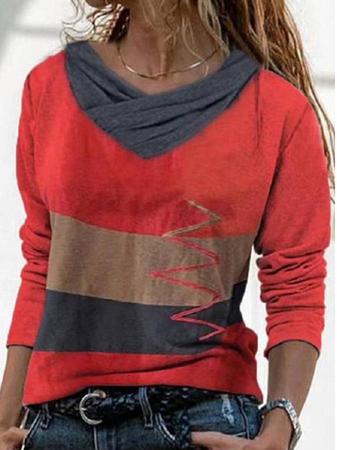 Stilla | Bold Hot Printet V Hals Langærmet Skjorte
