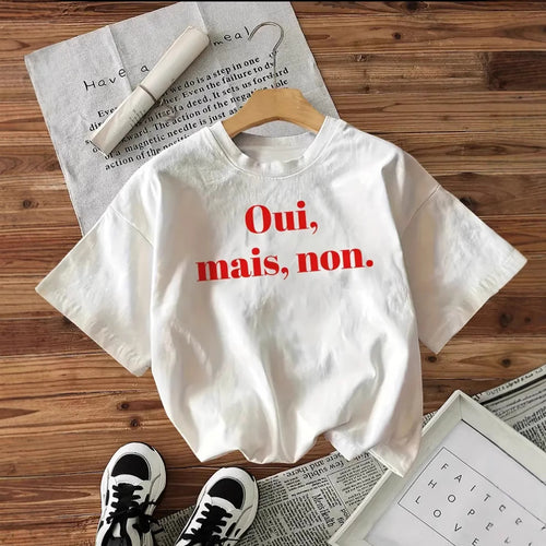 Dame T-shirt med kreativ statementtryk og afslappet pasform Stilla