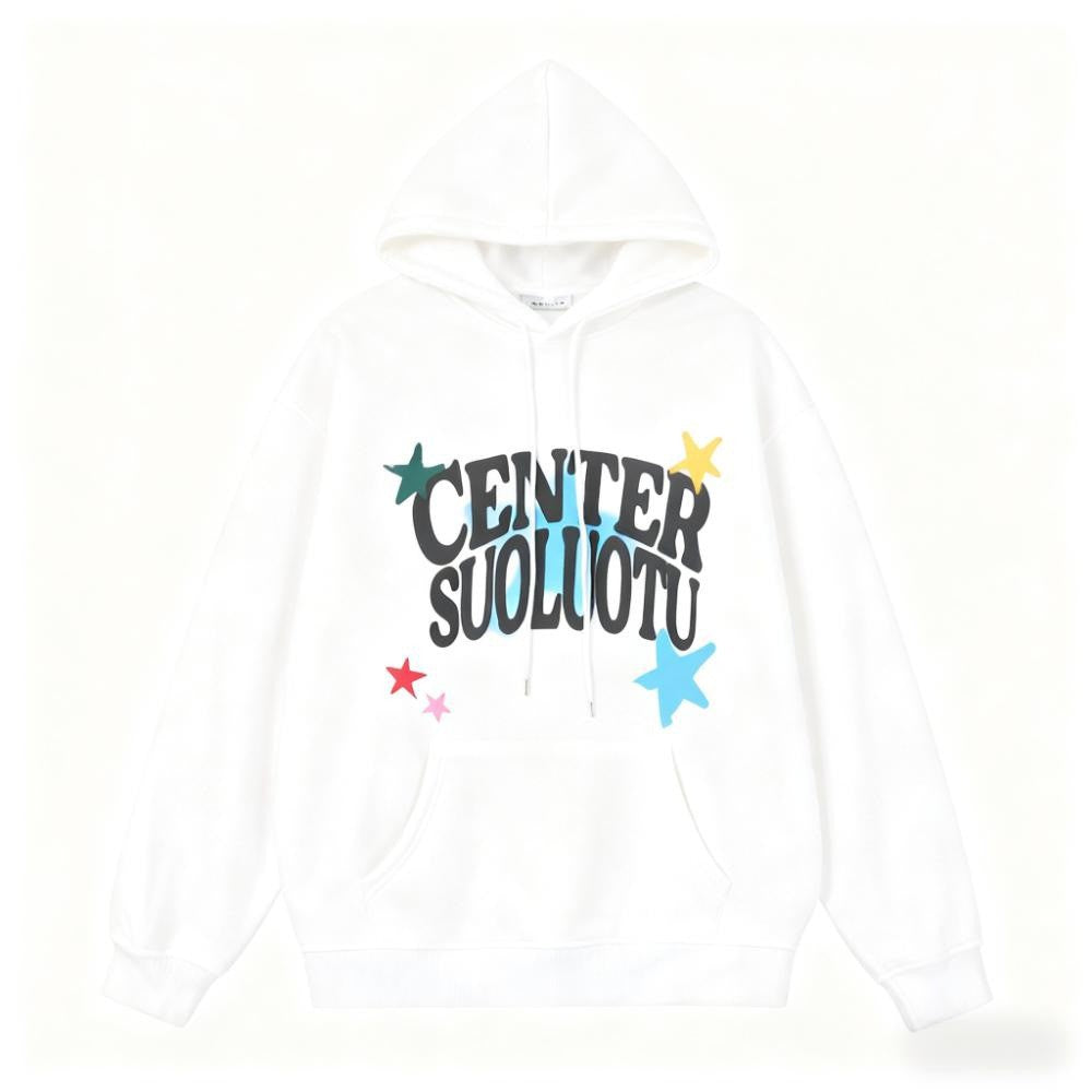 Kvinders hoodie med kreativt print Skovae