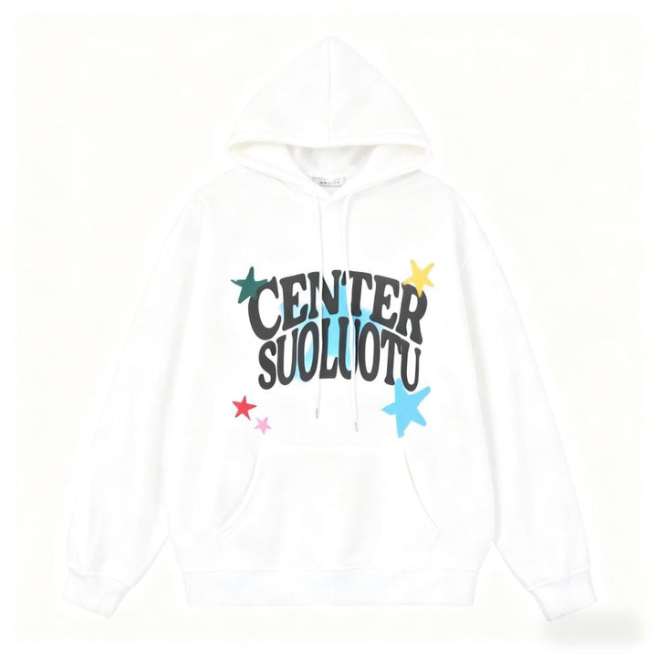 Kvinders hoodie med kreativt print Skovae