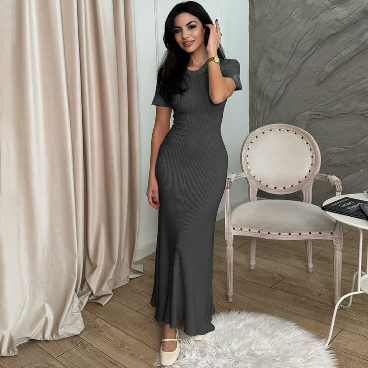 Dame Figurformet Maxikjole med elegante Flæsedetaljer Stilla