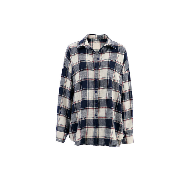Femme Cozy Flannel Button-Up Skjorte Stilla