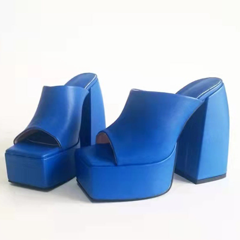Femme Blokhæl Plattform Sandaler Stilla