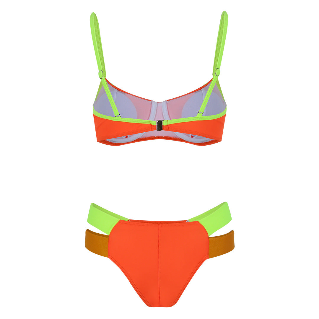Dame Bikini-sæt med støttende top og højt skåret bund Stilla