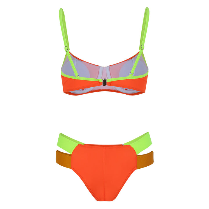 Dame Bikini-sæt med støttende top og højt skåret bund Stilla