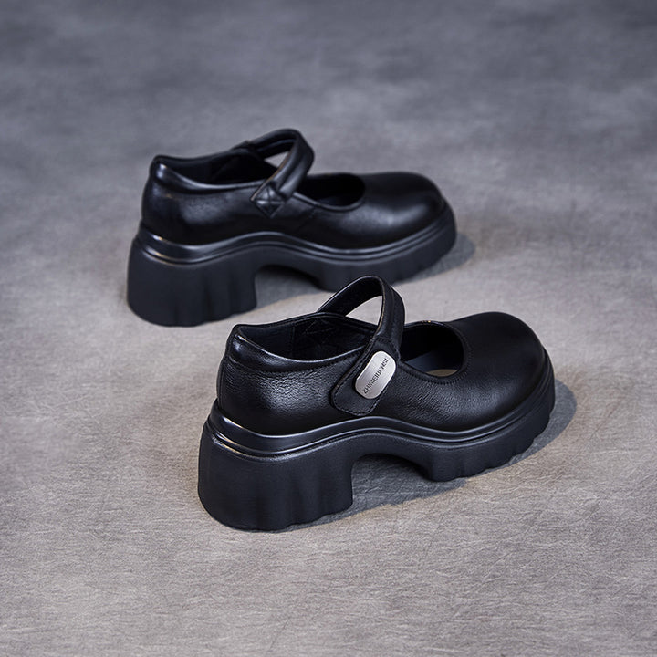 Dame Chunky Platform Mary Jane sko med stilfuldt bånd Stilla